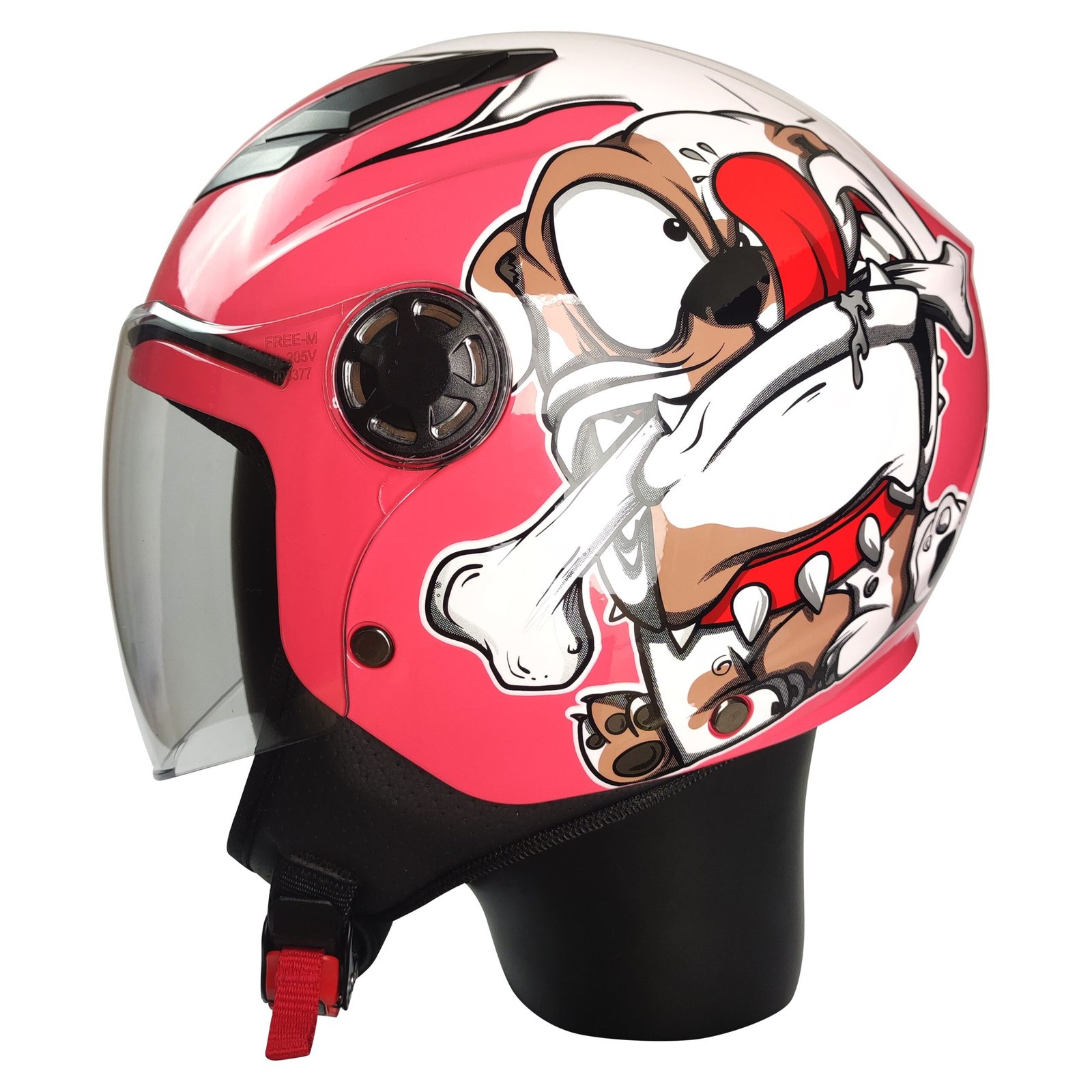 FREE-M FR-215 Çocuk Yarım Kask DOG PINK