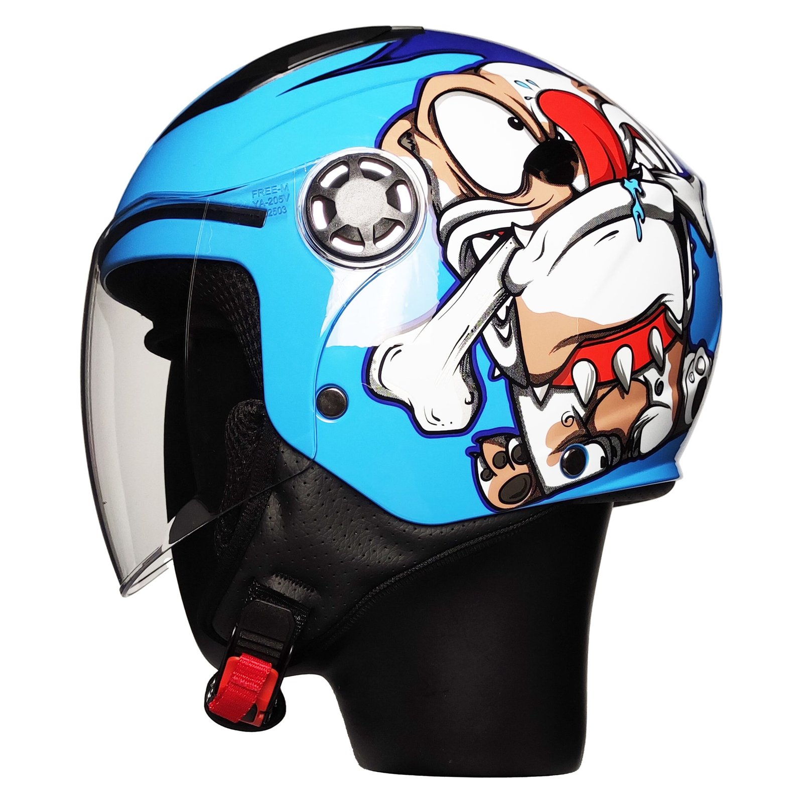 FREE-M FR-215 Çocuk Yarım Kask DOG BLUE