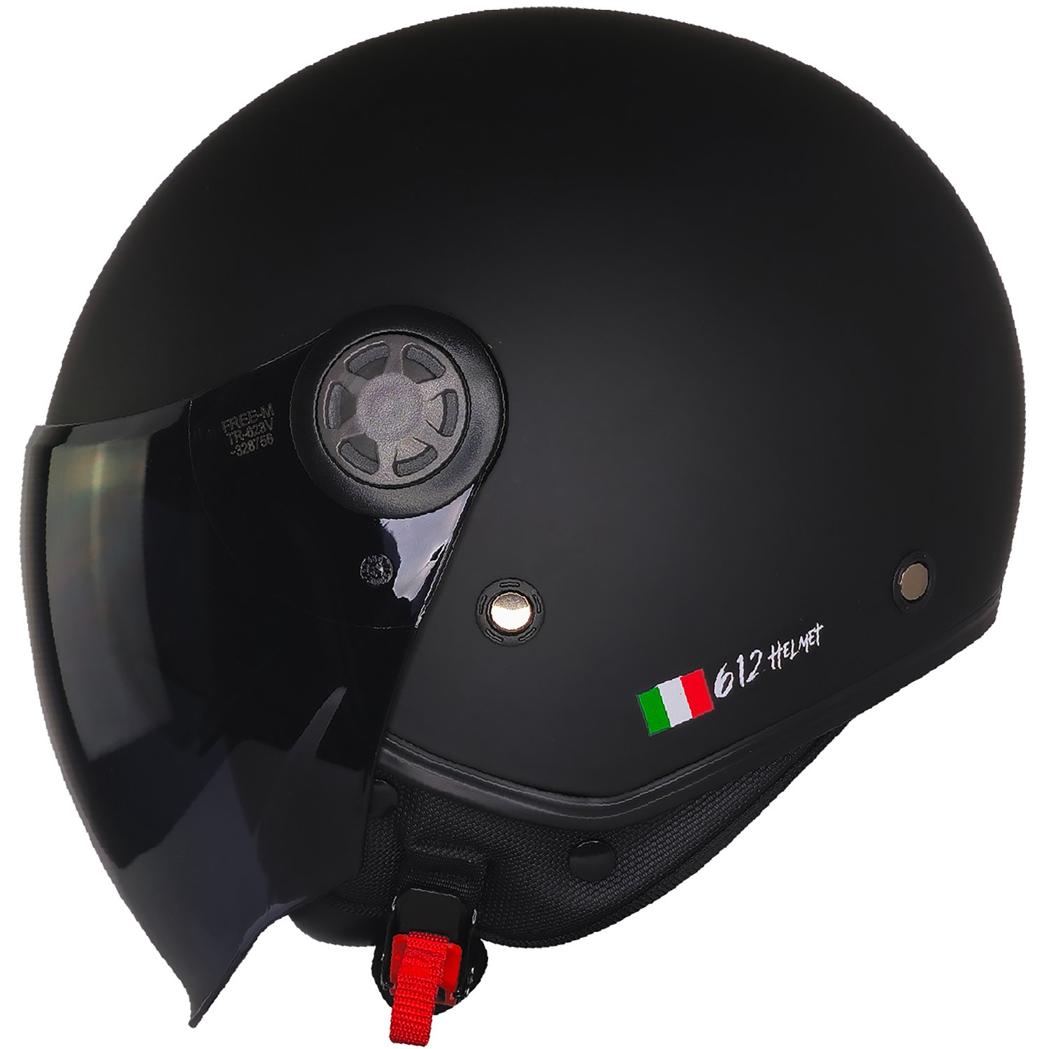 FREE-M FR-612 Yarım Kask MAT BLACK