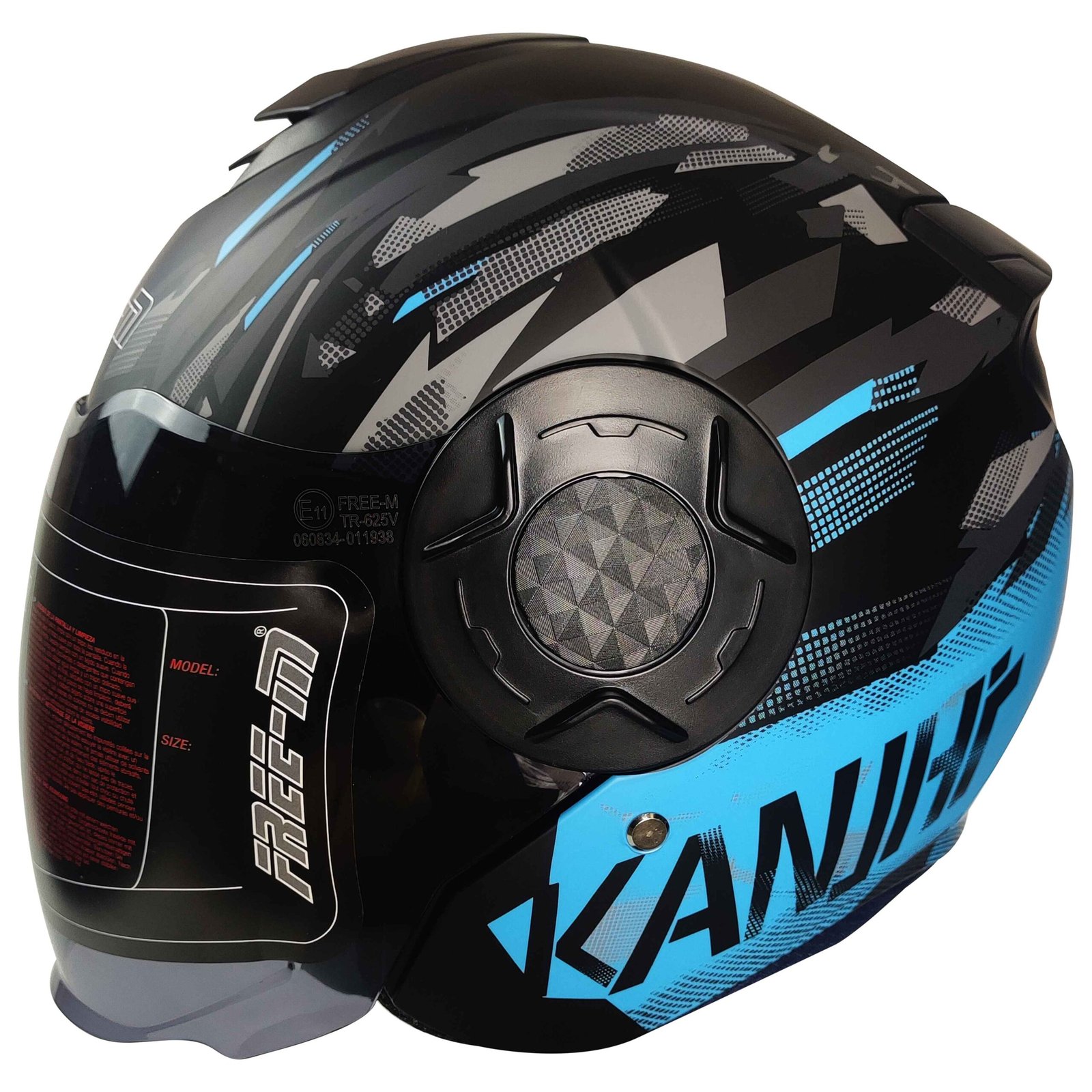 FREE-M FR-665 Yarım Kask MAT TURKUAZ