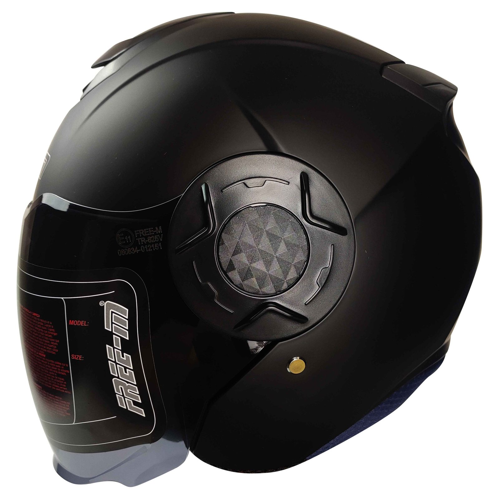 FREE-M FR-665 Yarım Kask MAT BLACK