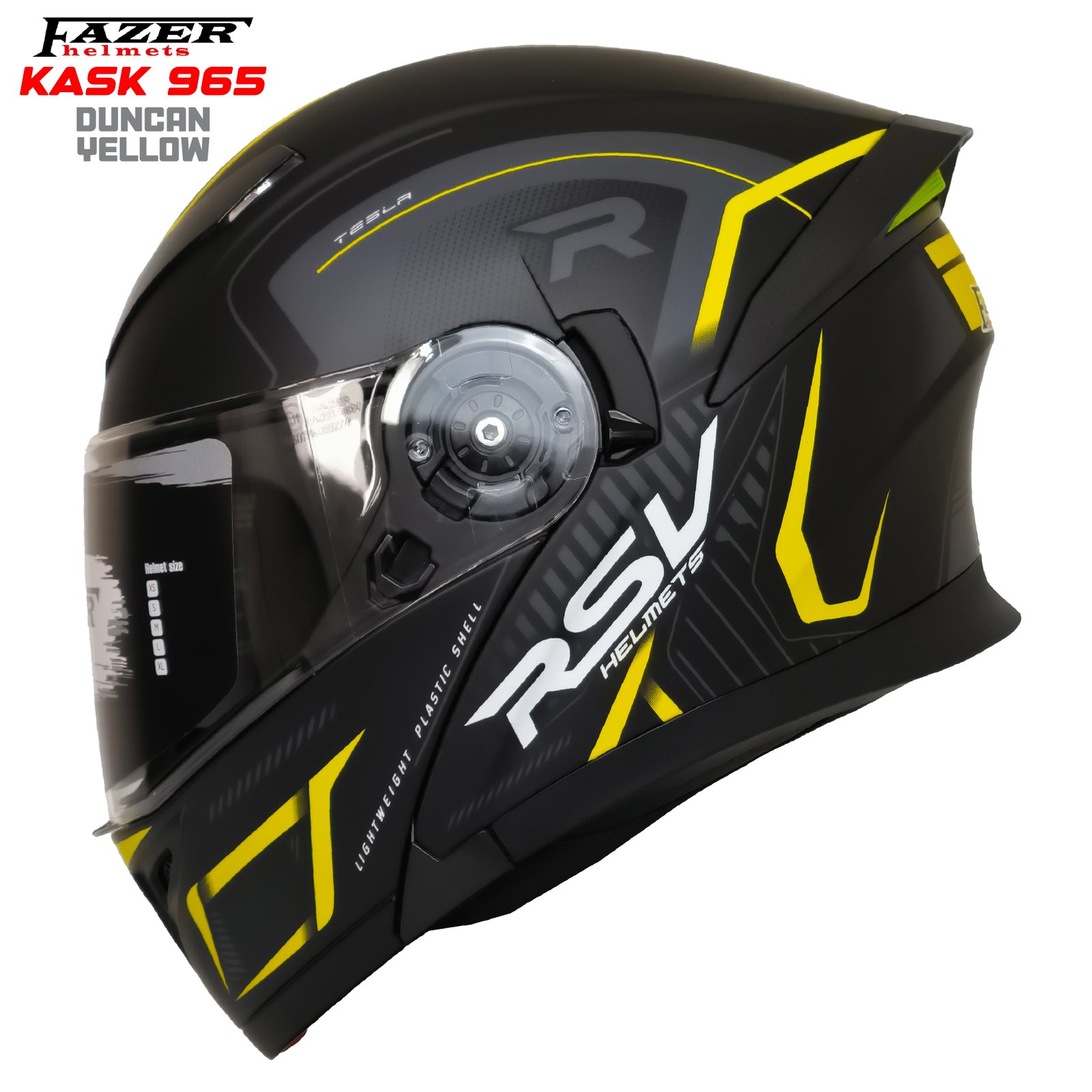 FAZER HELMETS KASK 965 DUNCAN YELLOW