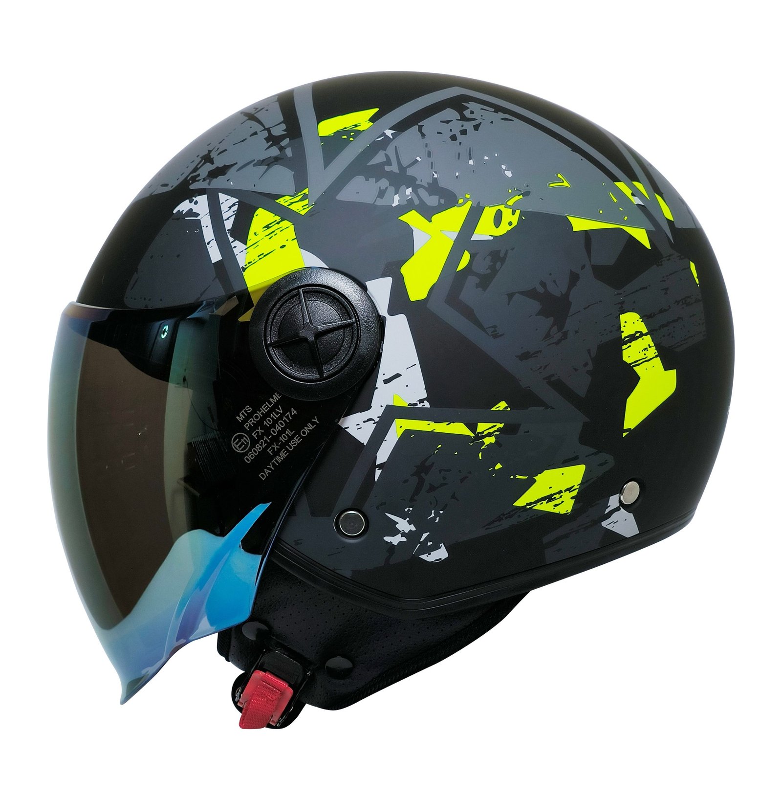 MTS FX-101 NEON CAMO YARIM KASK