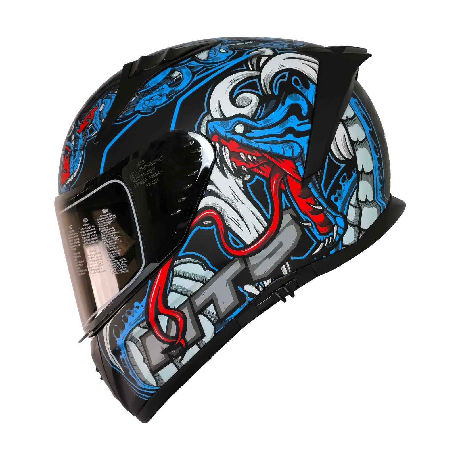 MTS M-801 SNAKE Full Face Kask MYTH BLUE