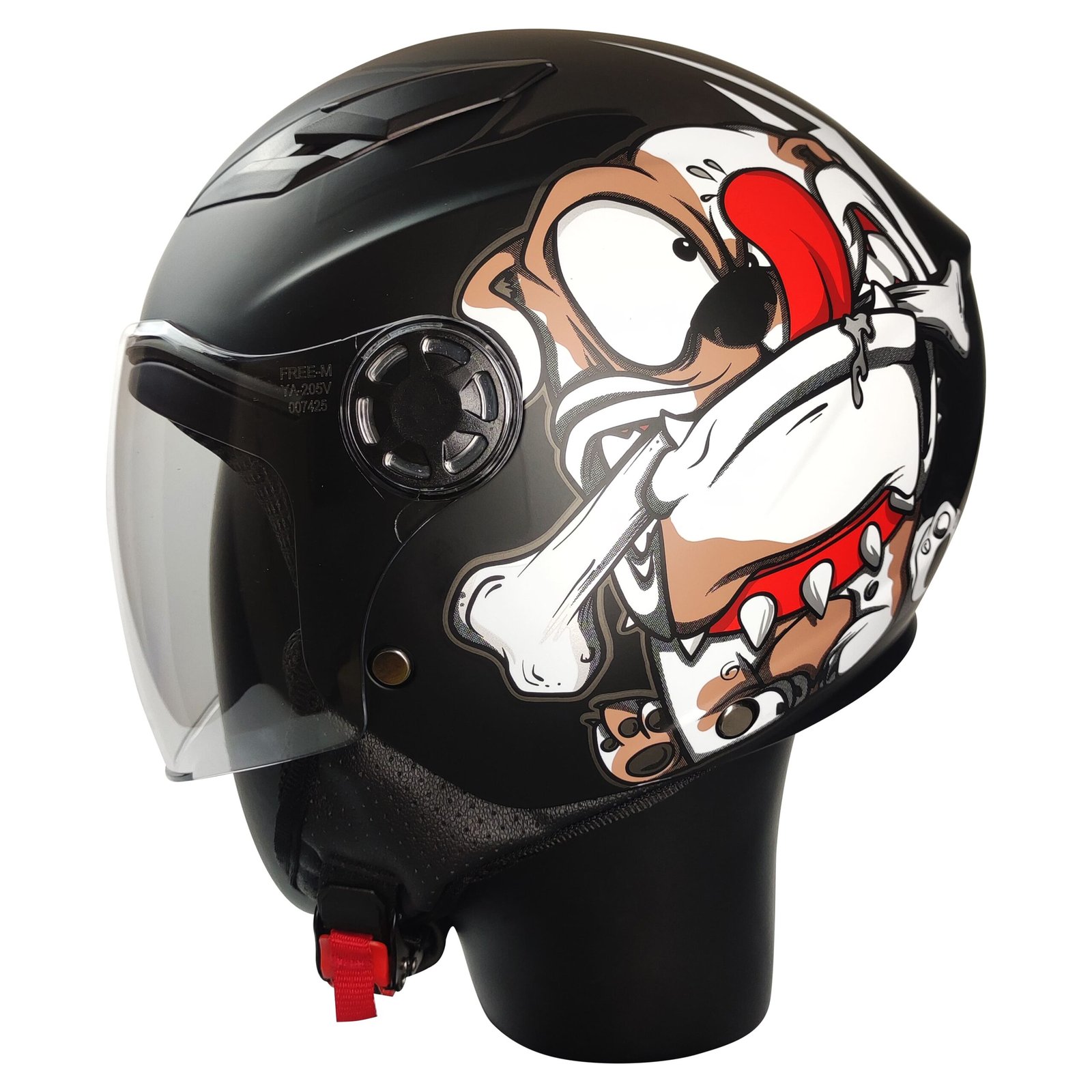 FREE-M FR-215 Çocuk Yarım Kask DOG BLACK